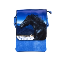 Gift Ideas [Colour: Blue w/Black Horse] [Product: Flap Bag]