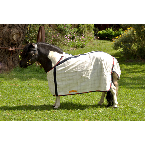 Pocket Ponies Deluxe Cotton Ripstop Rug [Colour: Navy & Red] [Size: 3']