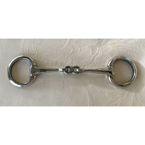 EGGBUTT FLAT RING with FRENCH LINK - BRASS OR SILVER  [Colour: Silver][size: 3"]