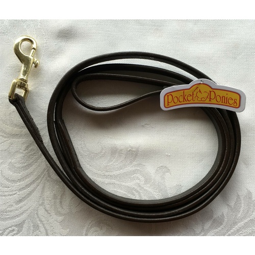 Leather Snap Leads - Brown & Silver